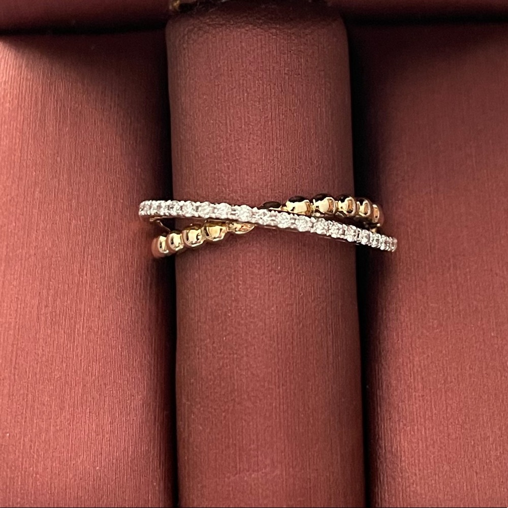 Nava-Dee 14k Yellow Gold Custom .25cw Diamond Ring